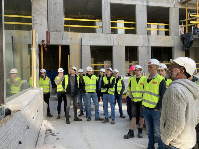 Werfbezoek studenten bouw thomas more